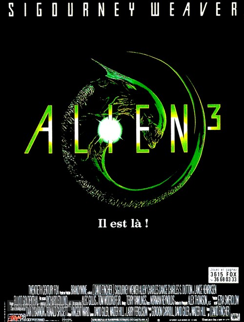 Alien 3 - French Movie Poster
