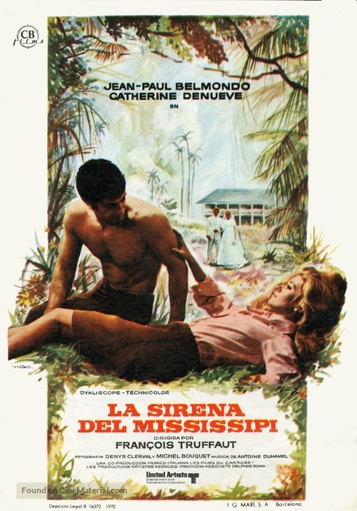 La sir&egrave;ne du Mississipi - Spanish Movie Poster