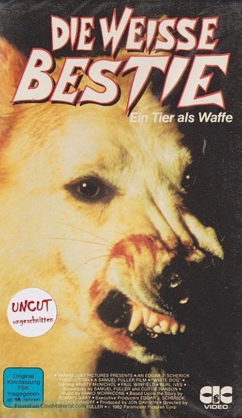 White Dog - German VHS movie cover