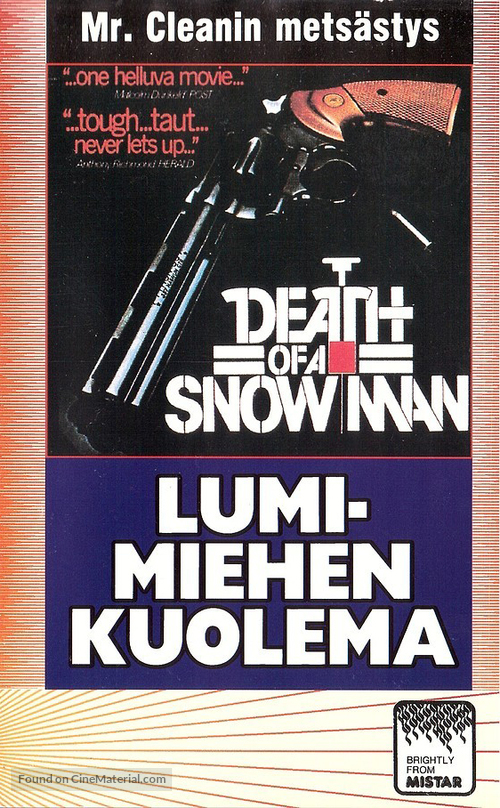 Death of a Snowman - Finnish VHS movie cover