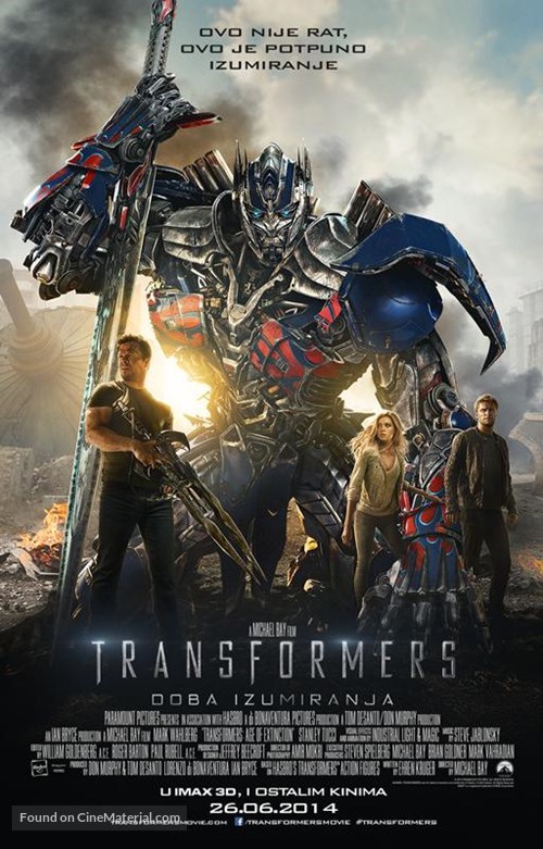 Transformers: Age of Extinction - Croatian Movie Poster