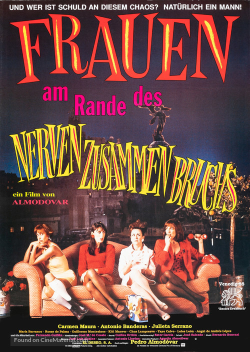 Mujeres Al Borde De Un Ataque De Nervios - German Movie Poster