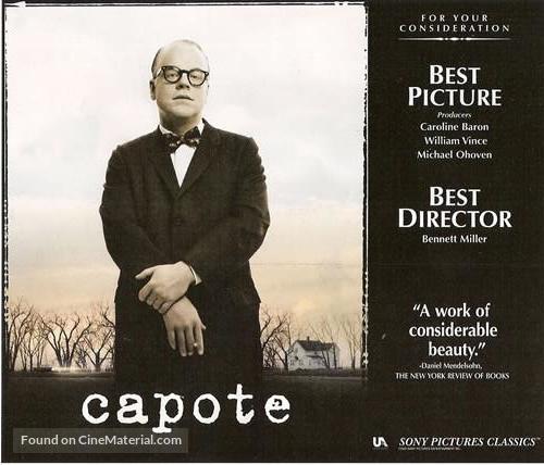 Capote - For your consideration movie poster