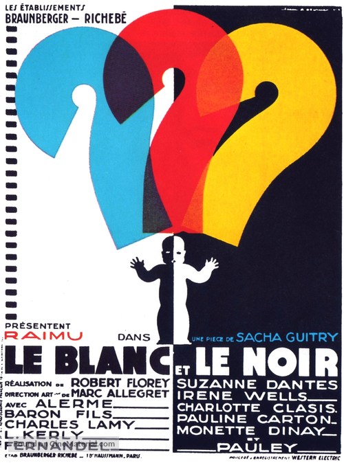 Blanc et le noir, Le - French Movie Poster