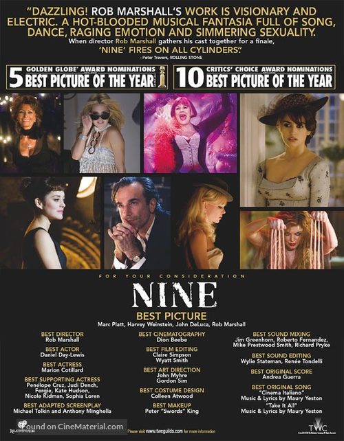 Nine - For your consideration movie poster