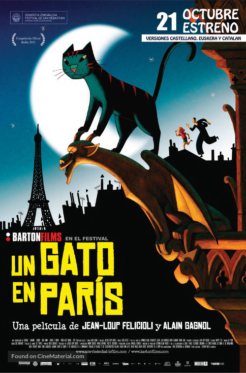 Une vie de chat - Spanish Movie Poster