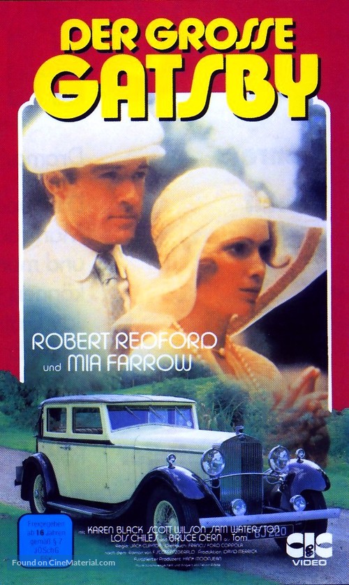 The Great Gatsby - German VHS movie cover
