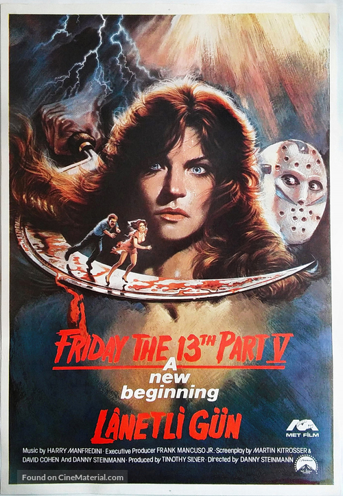 Friday the 13th: A New Beginning - Turkish Movie Poster