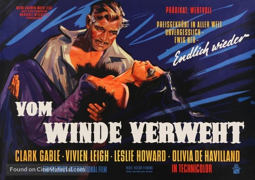 Gone with the Wind - German Movie Poster