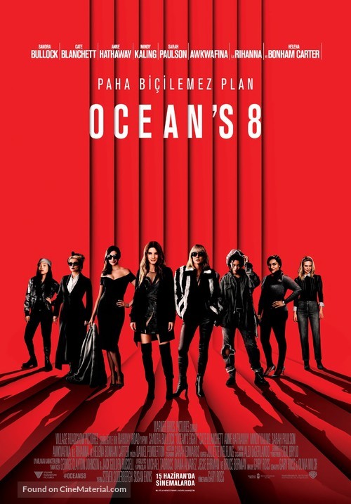 Ocean&#039;s 8 - Turkish Movie Poster
