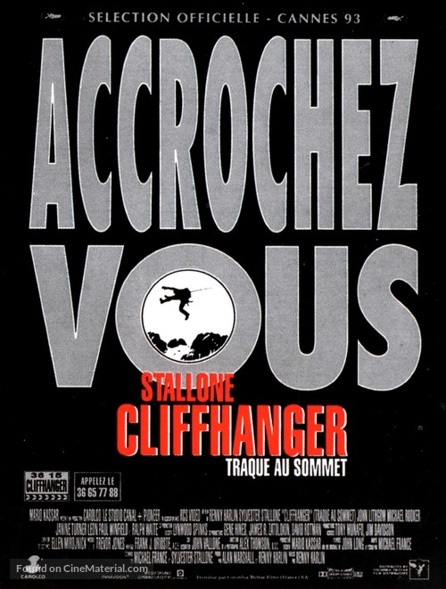 Cliffhanger - French Movie Poster