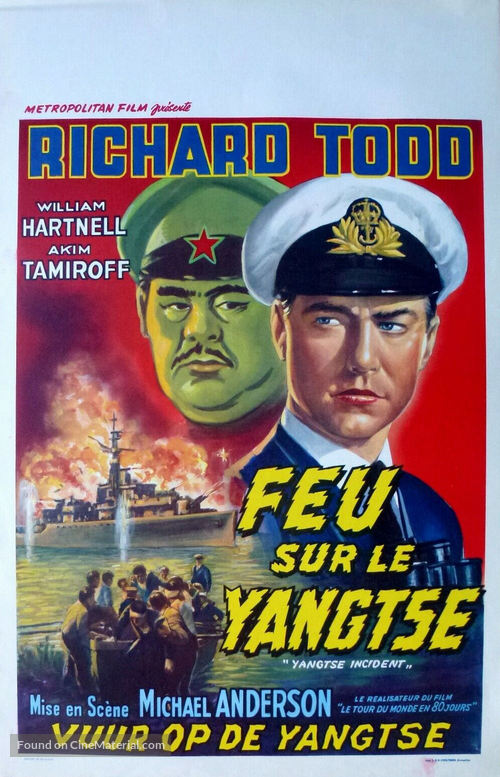 Yangtse Incident: The Story of H.M.S. Amethyst - Belgian Movie Poster