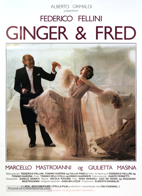 Ginger e Fred - Danish Movie Poster