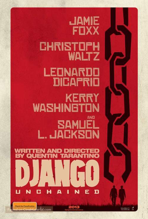 Django Unchained - Australian Movie Poster