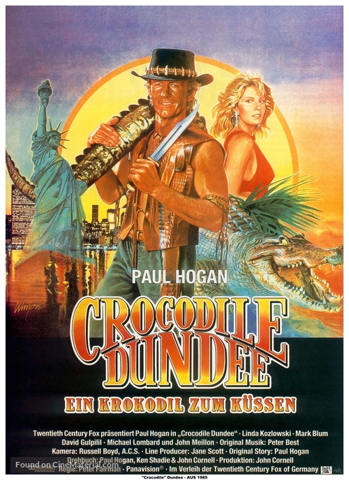 Crocodile Dundee - German Movie Poster