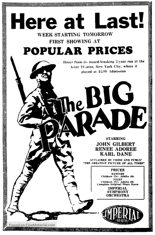 The Big Parade - poster