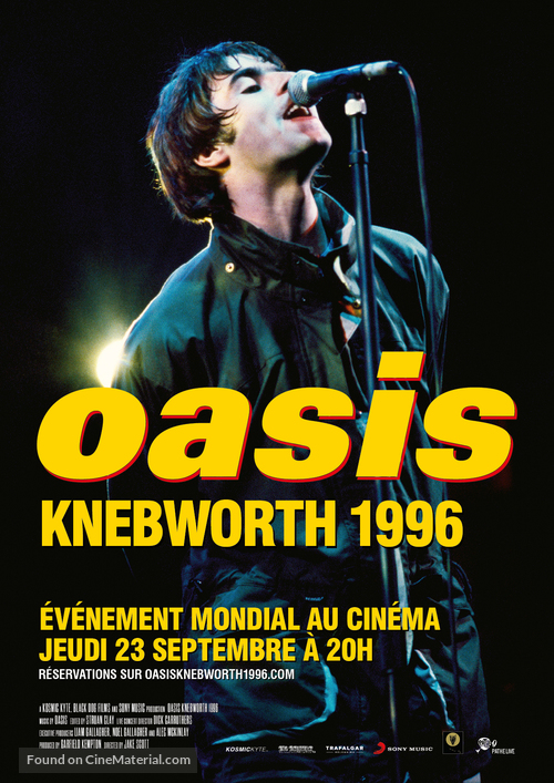 Oasis Knebworth 1996 - French Movie Poster