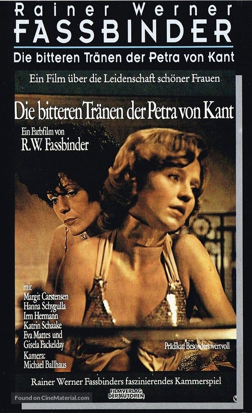 Bitteren Tr&auml;nen der Petra von Kant, Die - German VHS movie cover