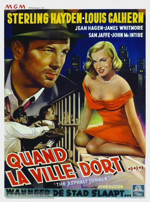 The Asphalt Jungle - Belgian Movie Poster