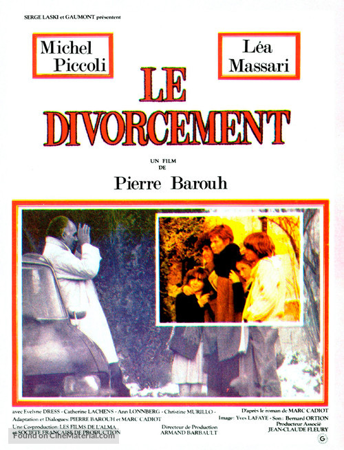 Le divorcement - French Movie Poster