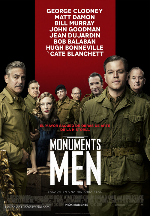 The Monuments Men - Spanish Movie Poster