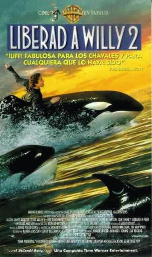 Free Willy 2: The Adventure Home - Spanish VHS movie cover