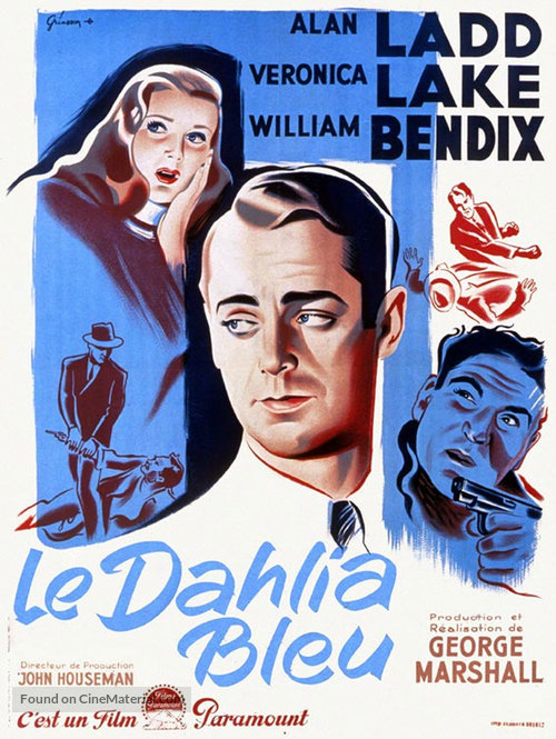 The Blue Dahlia - French Movie Poster