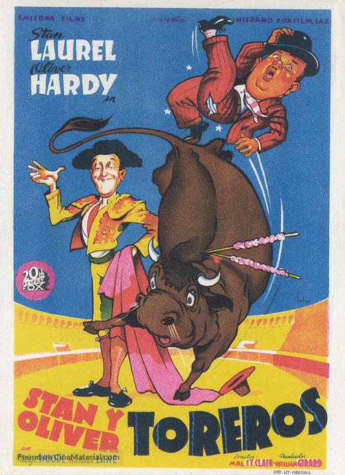 The Bullfighters - Spanish Movie Poster