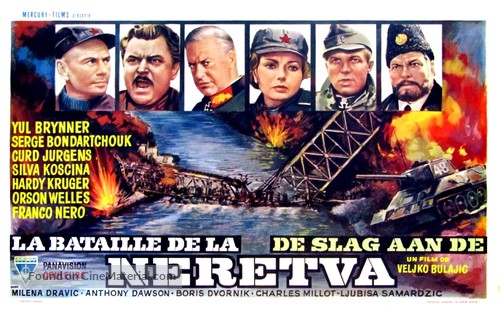 Bitka na Neretvi - Belgian Movie Poster