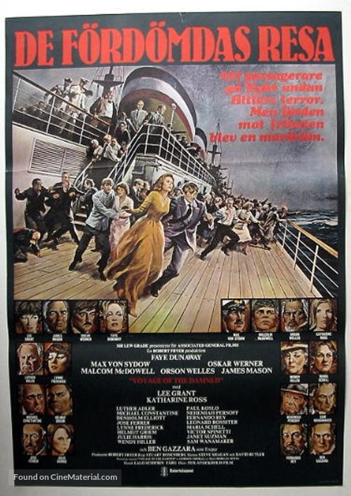 Voyage of the Damned - Swedish Movie Poster