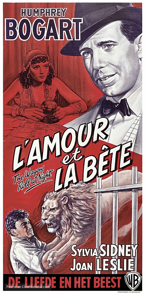 The Wagons Roll at Night - Belgian Movie Poster