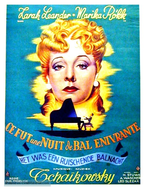 Es war eine rauschende Ballnacht - Belgian Movie Poster