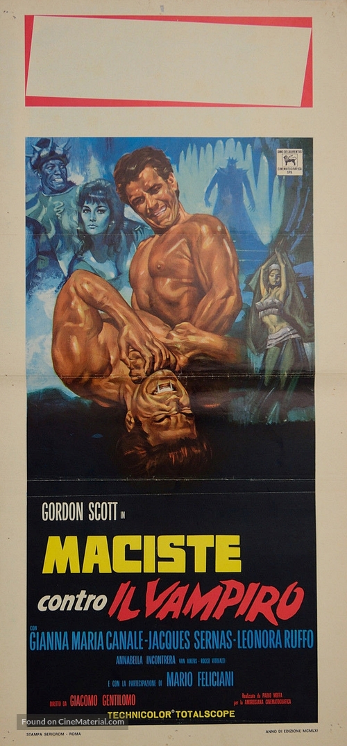 Maciste contro il vampiro - Italian Movie Poster