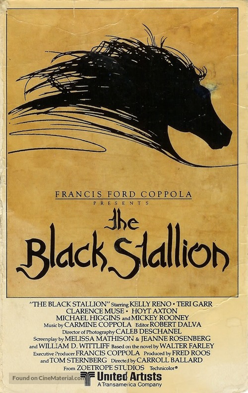 The Black Stallion - VHS movie cover