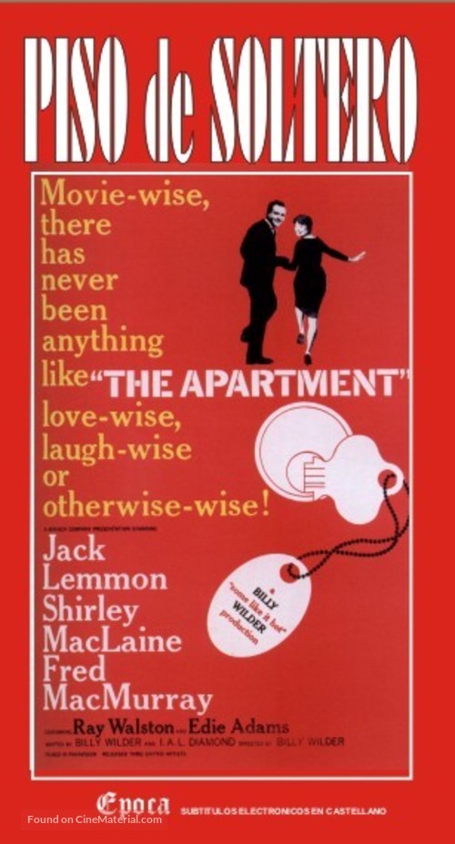 The Apartment - Argentinian VHS movie cover