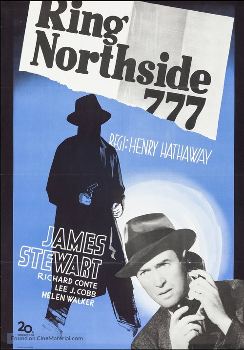 Call Northside 777 - Swedish Movie Poster