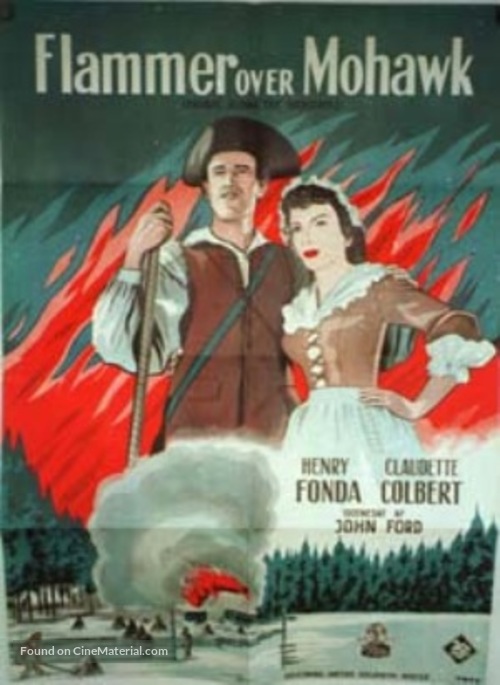 Drums Along the Mohawk - Danish Movie Poster