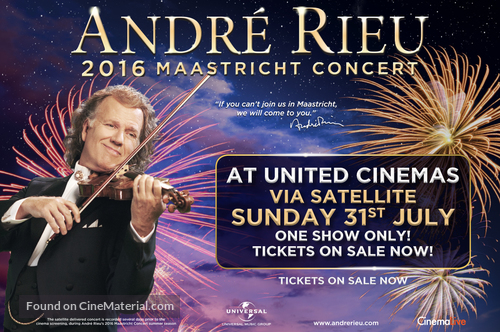 Andr&eacute; Rieu&#039;s 2016 Maastricht Concert - Australian Movie Poster