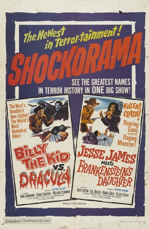 Billy the Kid versus Dracula - Combo movie poster