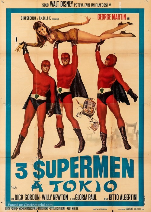 Tre supermen a Tokio - Italian Movie Poster