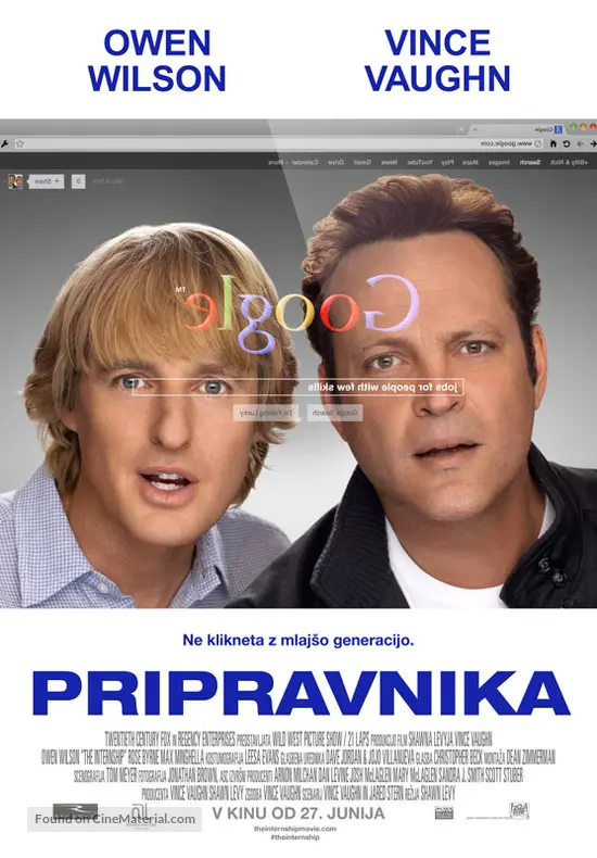 The Internship - Slovenian Movie Poster