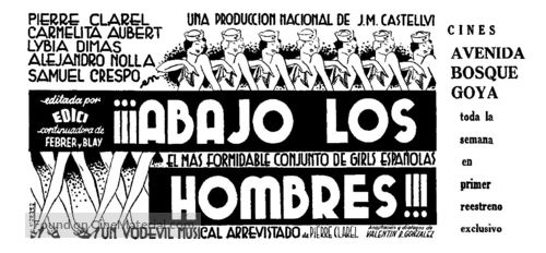 Abajo los hombres - Spanish poster