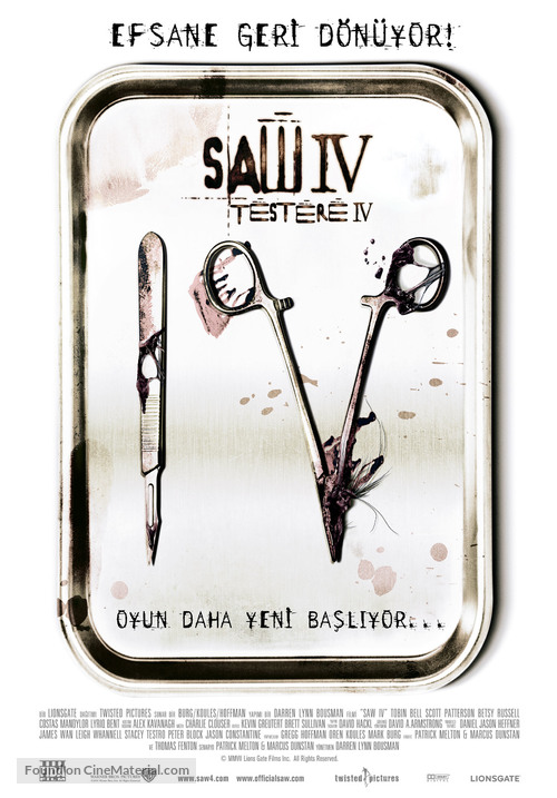 Saw IV - Turkish Movie Poster