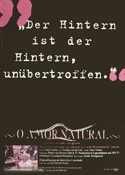 Amor Natural, O - German Movie Poster