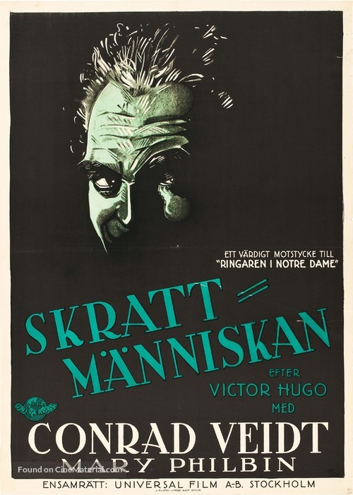 The Man Who Laughs - Swedish Movie Poster
