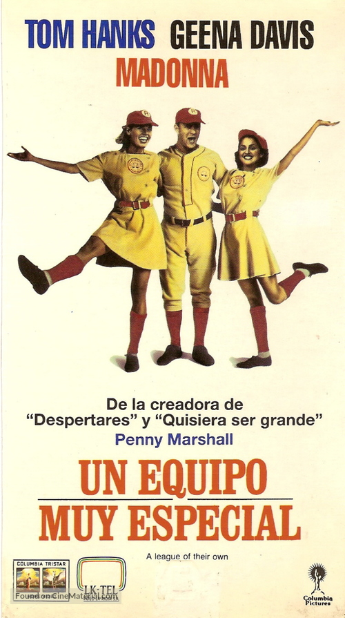 A League of Their Own - Argentinian VHS movie cover