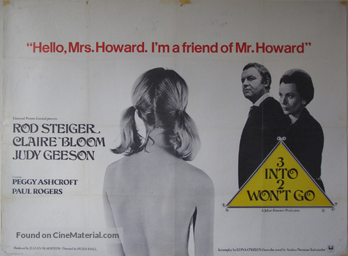 Three Into Two Won&#039;t Go - British Movie Poster