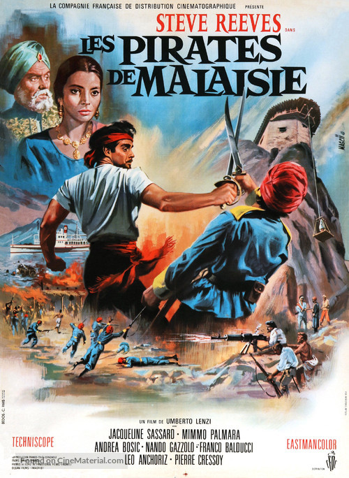 I pirati della Malesia - French Movie Poster