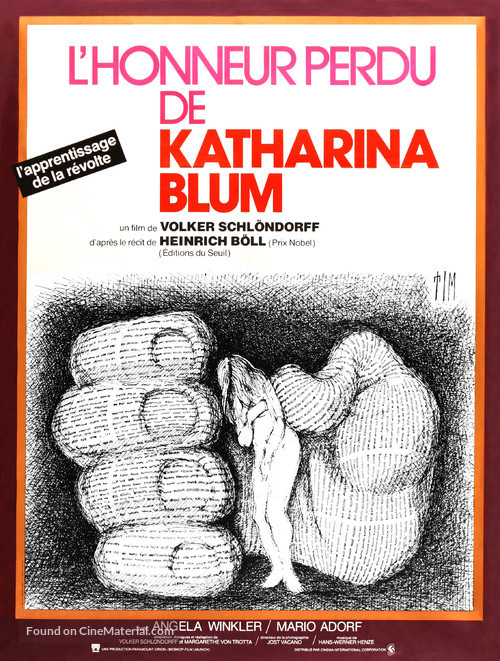 Die verlorene Ehre der Katharina Blum oder: Wie Gewalt entstehen und wohin sie f&uuml;hren kann - French Movie Poster