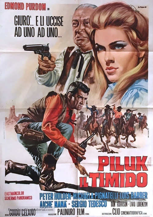Giur&ograve;... e li uccise ad uno ad uno... Piluk il timido - Italian Movie Poster